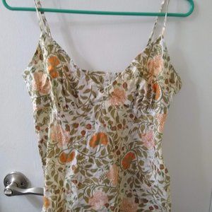 Stetson floral strappy top size M 100% cotton